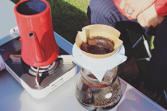 20180823キャンプに行って来ましたキャンプ場で朝飲むコーヒーはとっても美味しいですよ (Instagram)
